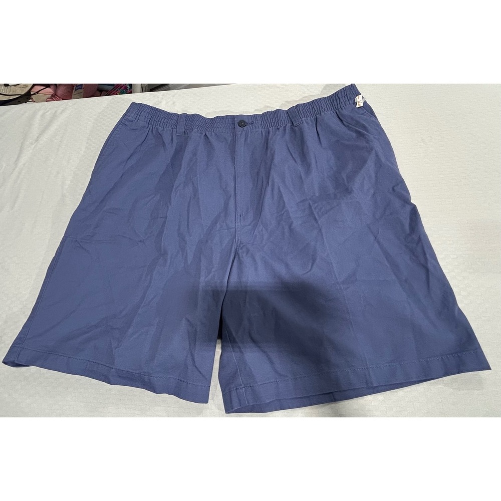 HB Mens Loose Fit Elastic Waist Shorts 100% Cotton Blue 2XL NWT